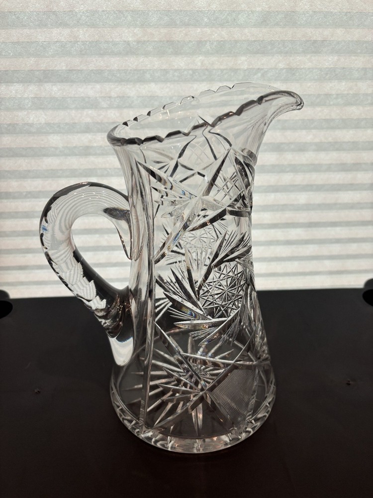 Beautiful Large Cut Crystal Modern Designs Pitcher