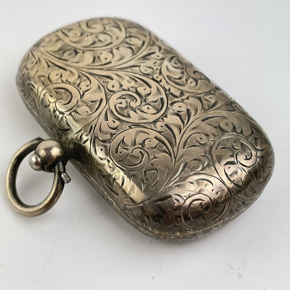 Antique Solid Silver Combination Sovereign Case Stamp Holder Samuel M Levi 1911