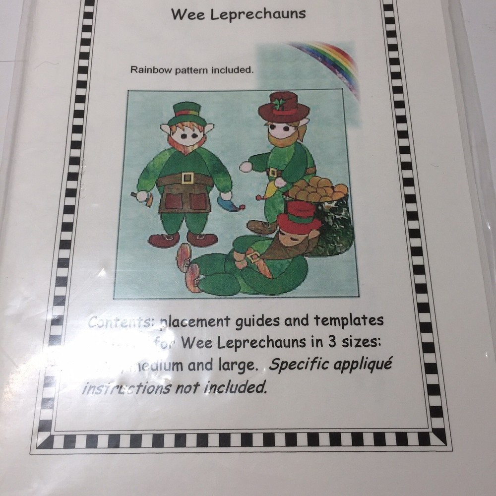 Wee Leprechauns Applique Pattern Sundrop Designs