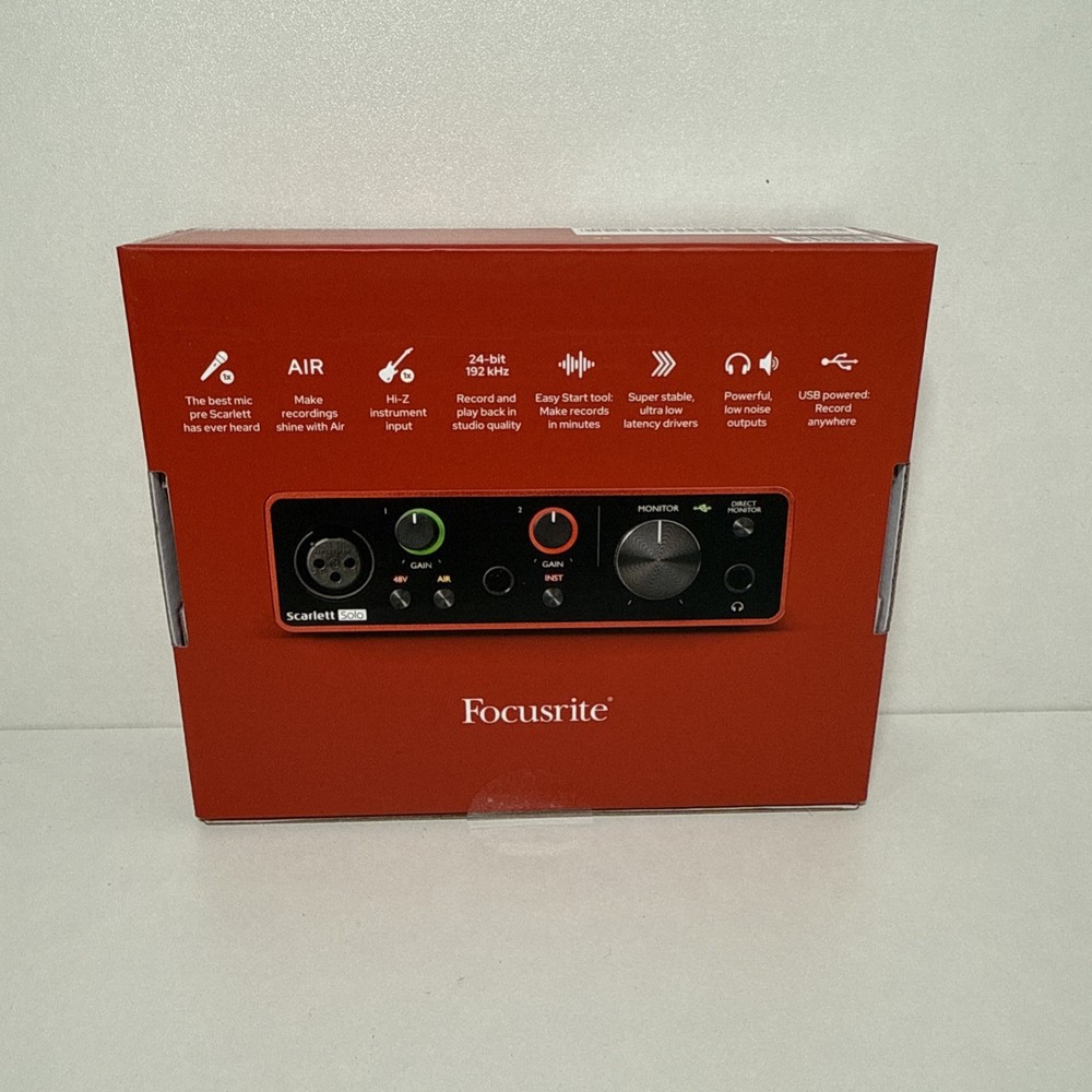 Focusrite Scarlett Solo (3rd Gen) USB Audio Interface — Brand New