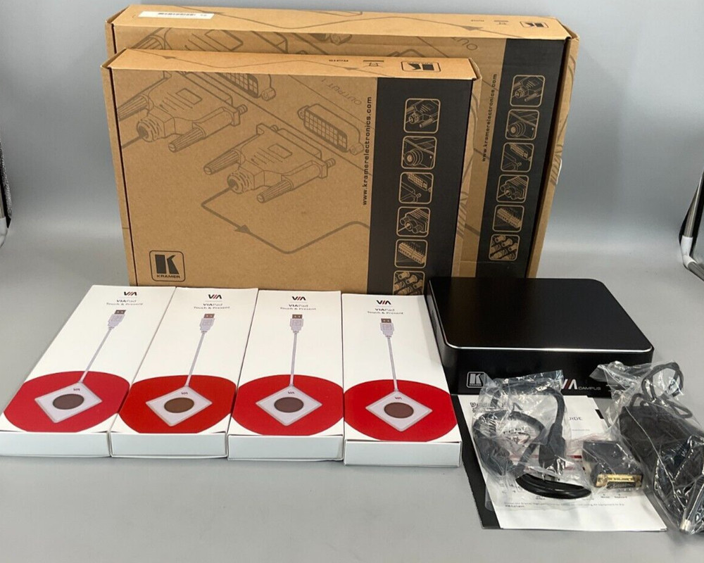 Kramer VIA Campus Wireless Presentation System 4 units VIA-CAMPUS-BUNDLE✅❤️️NEW!