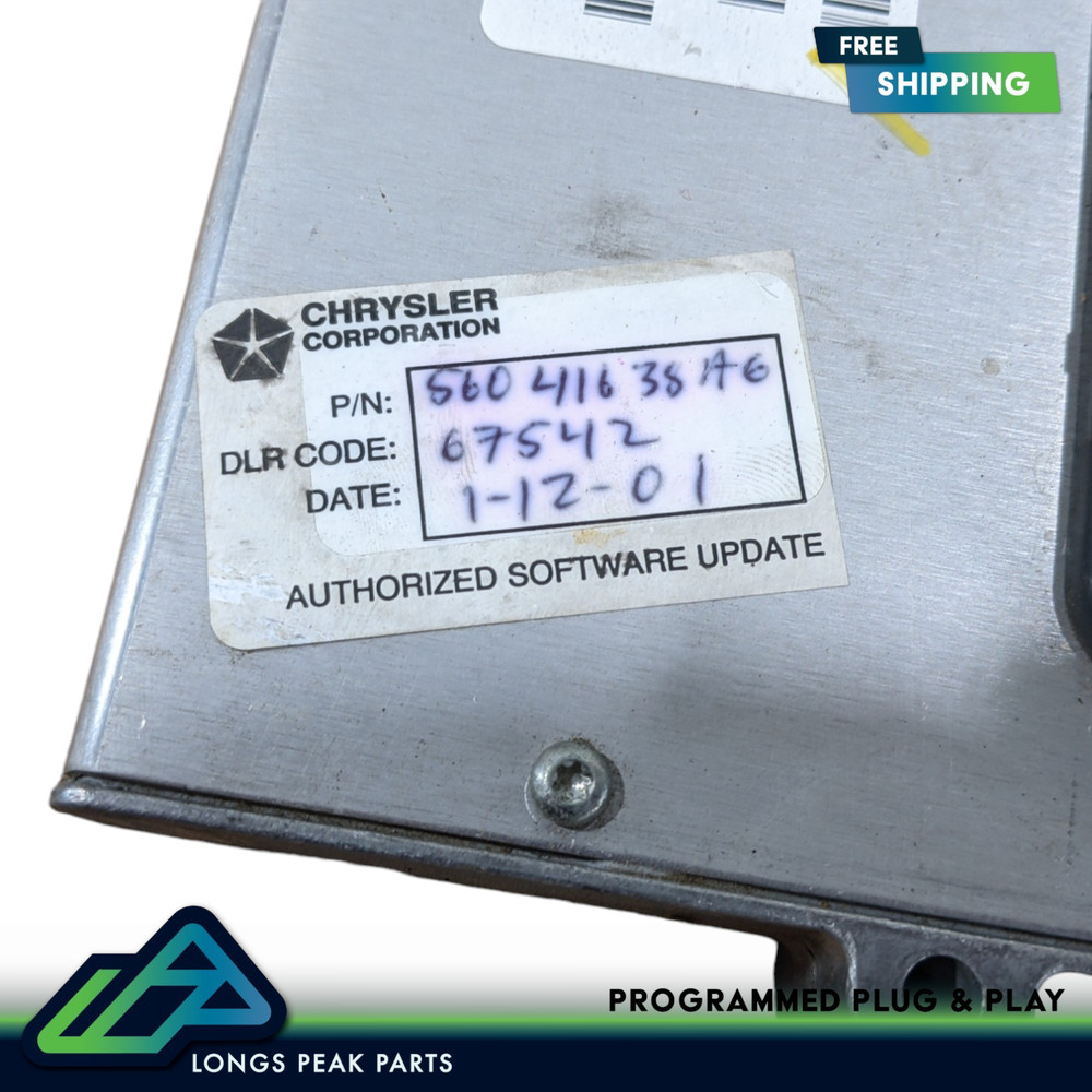2000 Jeep Grand Cherokee 4.0 VIN PROGRAMMED ECU Engine Control Module 56041638AG