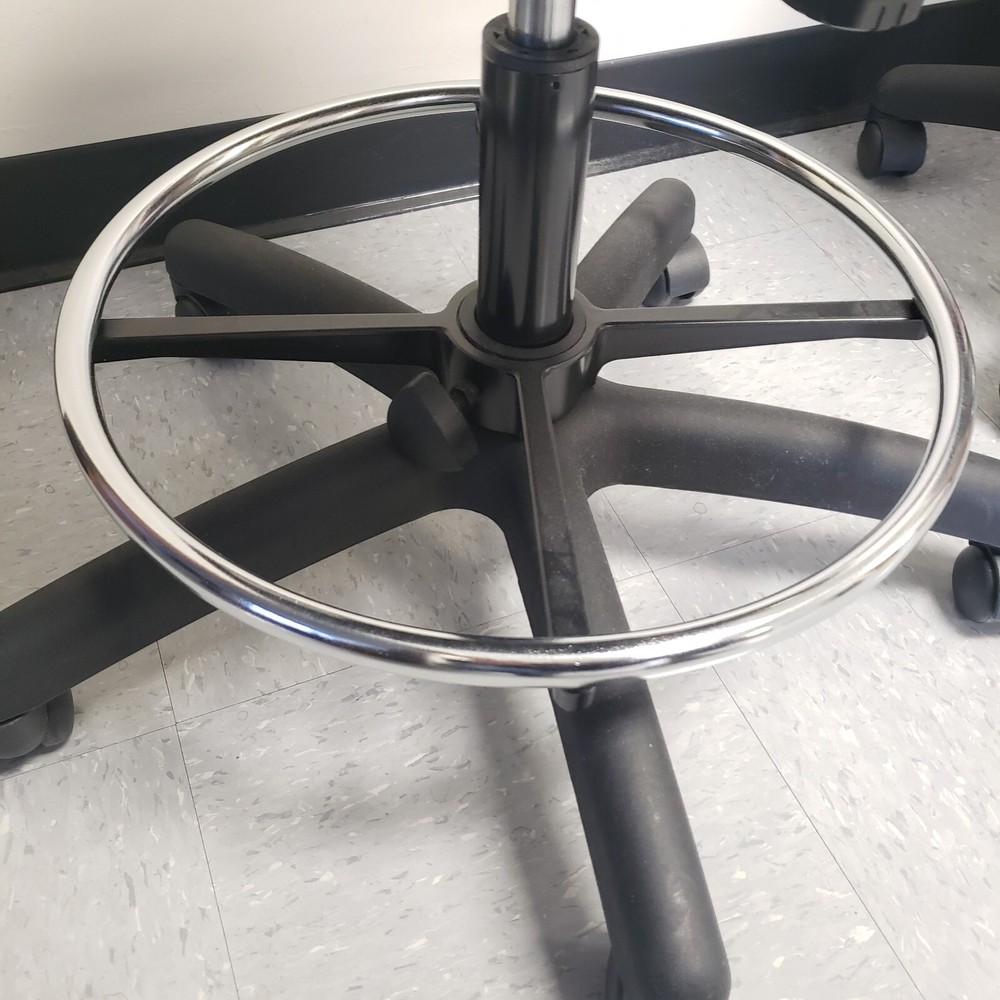 Light Gray Vinyl Tall Chair - Adjustable Height