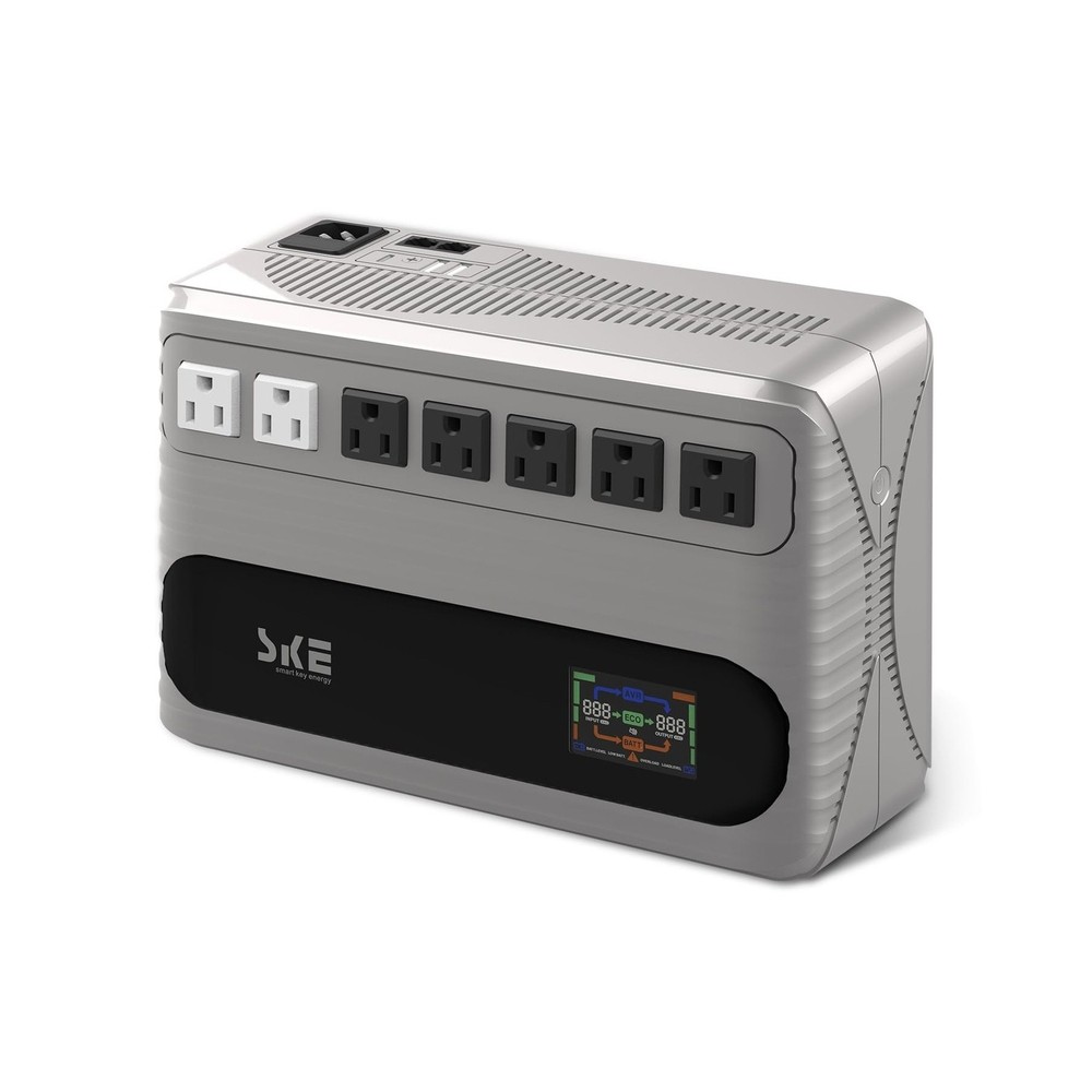 UPS Battery Replacement Data Surge Protector, 850VA Power Supply for PC Gaming