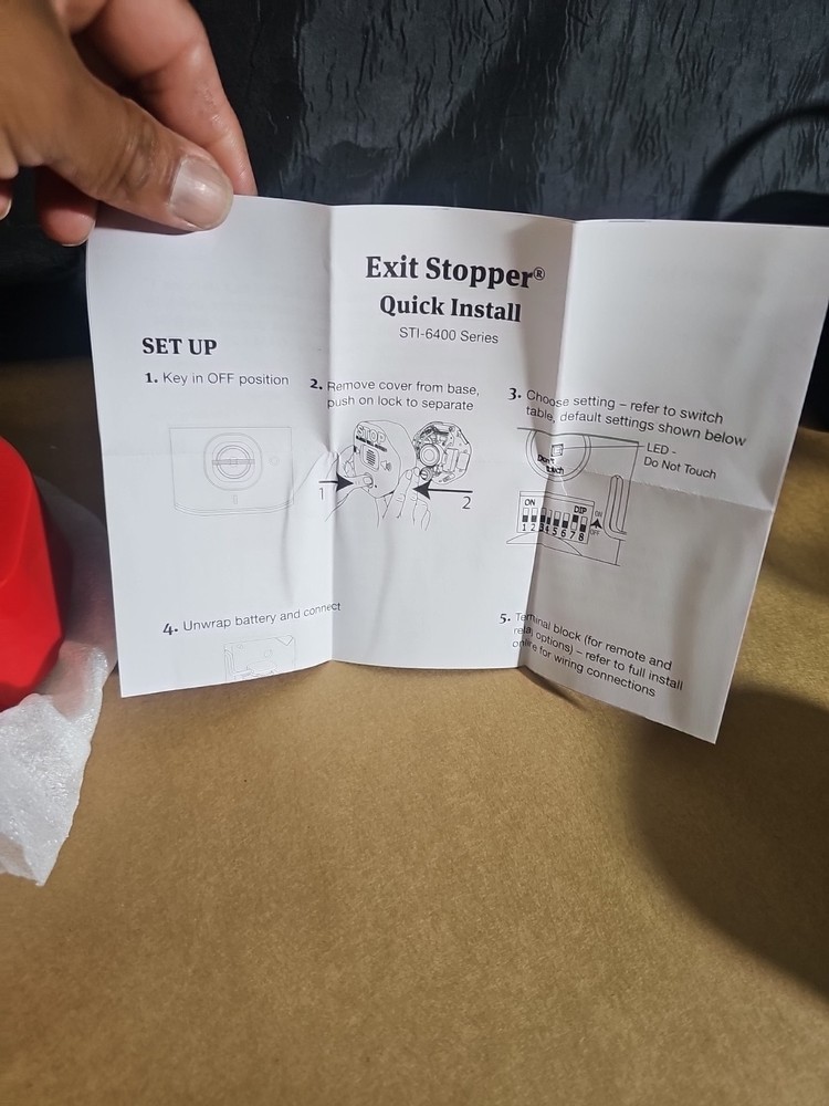 EXIT STOPPER EXIT ALARM STI-6400 BRAND NEW