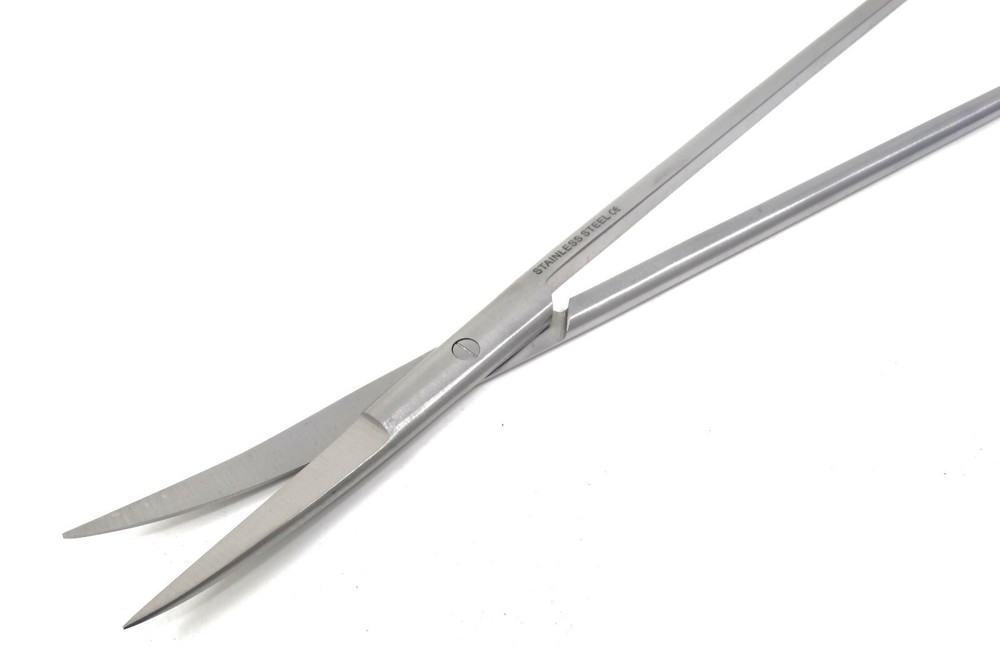 Aquascaping Fish Aquarium Cleaning Scissors Curved 12" Sharp/Sharp, Long Handle