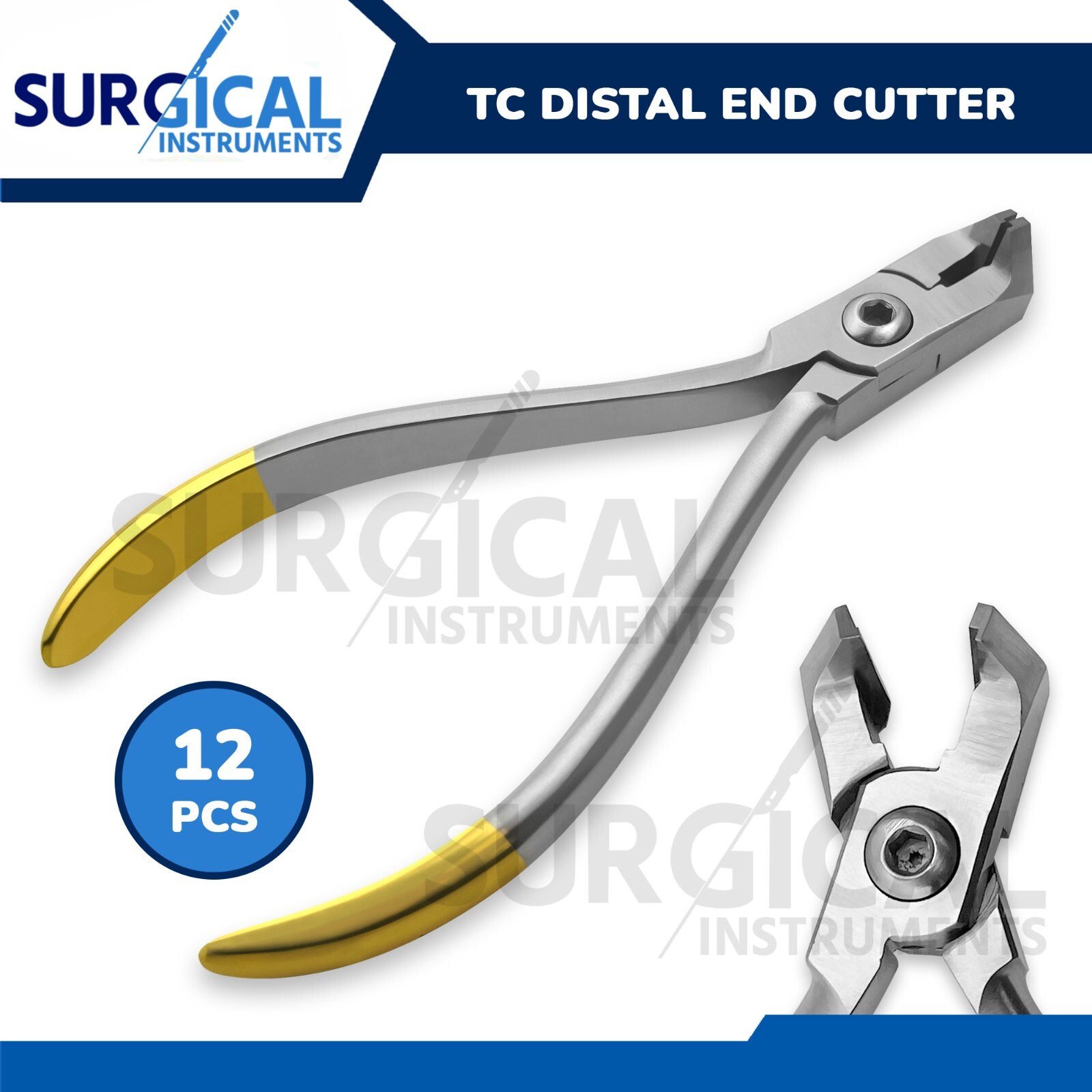 12 T/C Distal End Cutter Cut & Hold Plier Dental Orthodontic Pliers German Grade