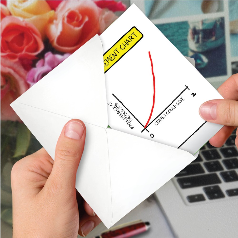 1 Funny Retirement Card with Envelope - Chart C3257RTG