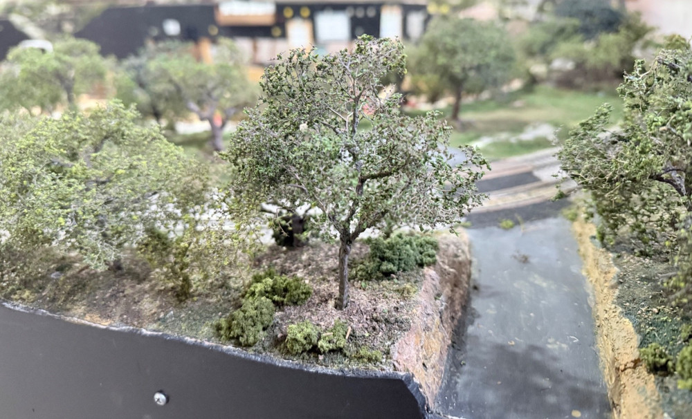 Two Model Railroad Scenery Diorama & Foreground Quality Trees