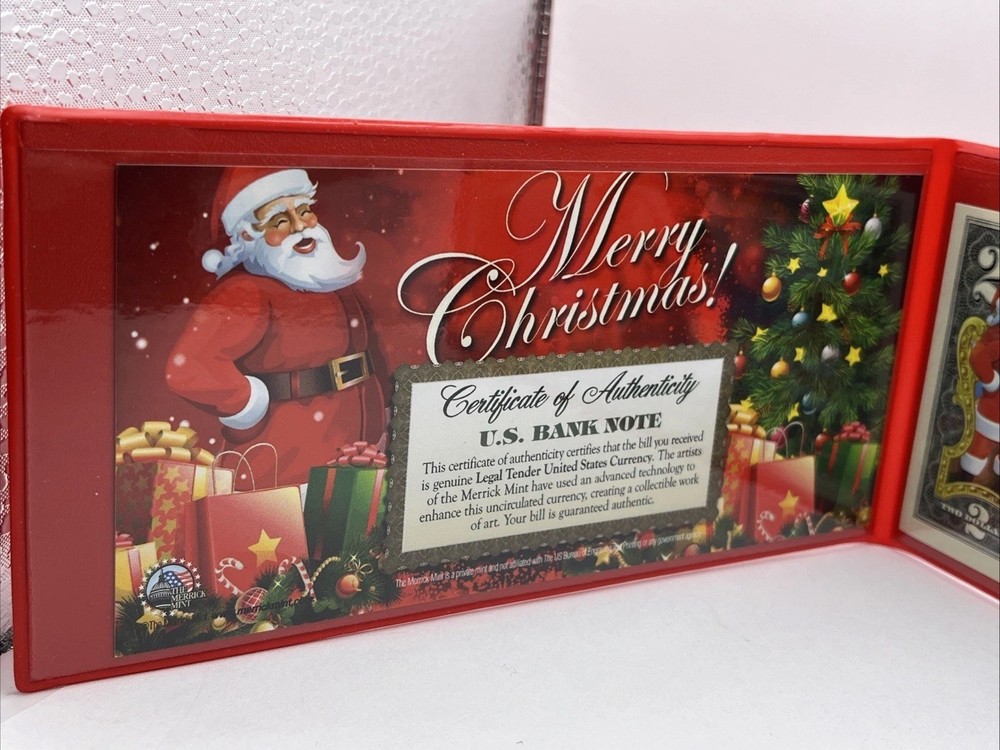2017 Colorized ‘Merry Christmas’ $2 Bank Note