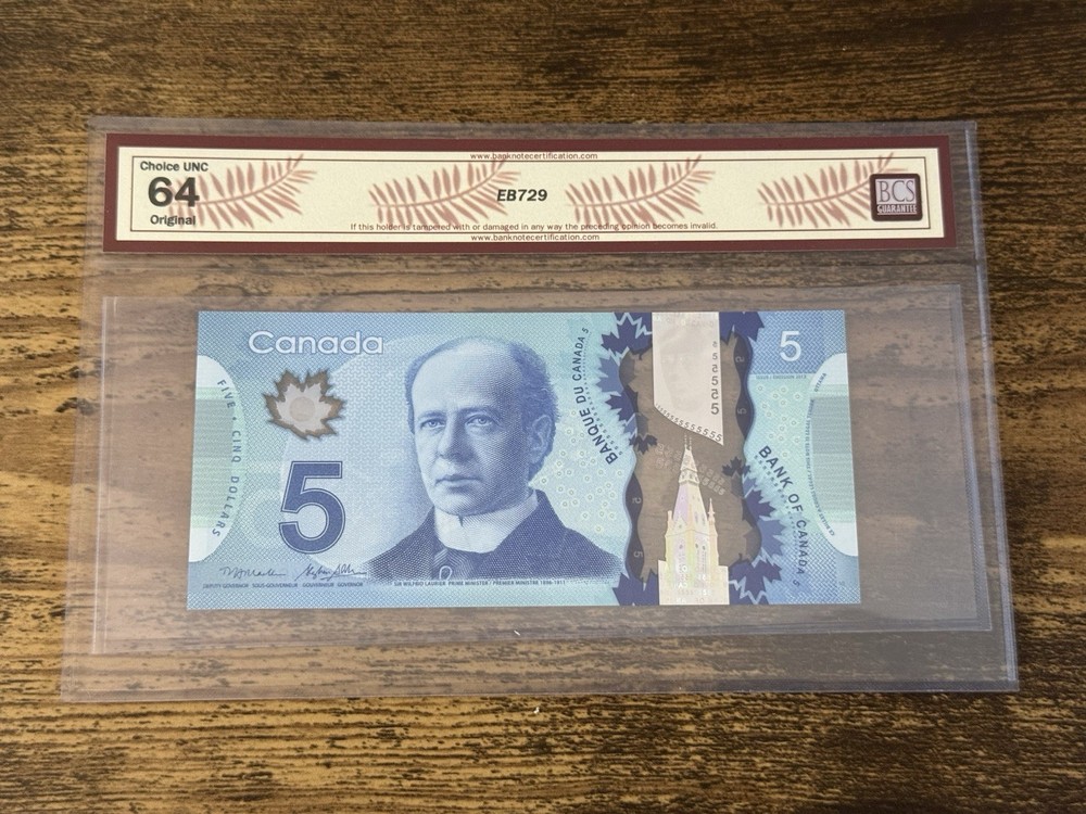 RARE CONSECUTIVE RADAR RUN - Canada $5 Frontier - HBM Pref - BCS 64 Choice UNC