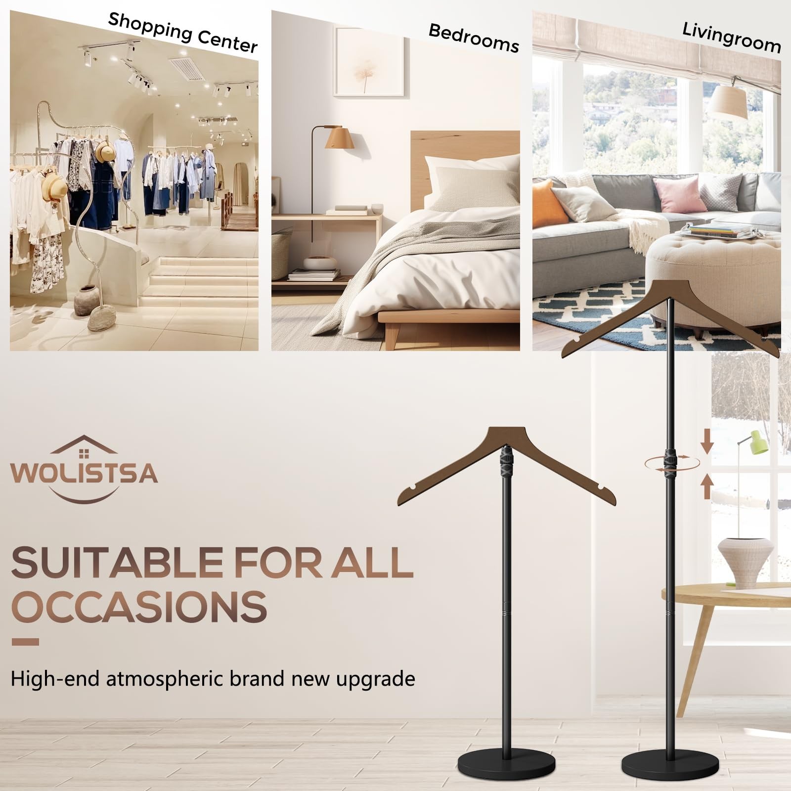 Mannequin Torso, 30 to 41 Inch Height Adjustable Shirt Display Stand for Vendors