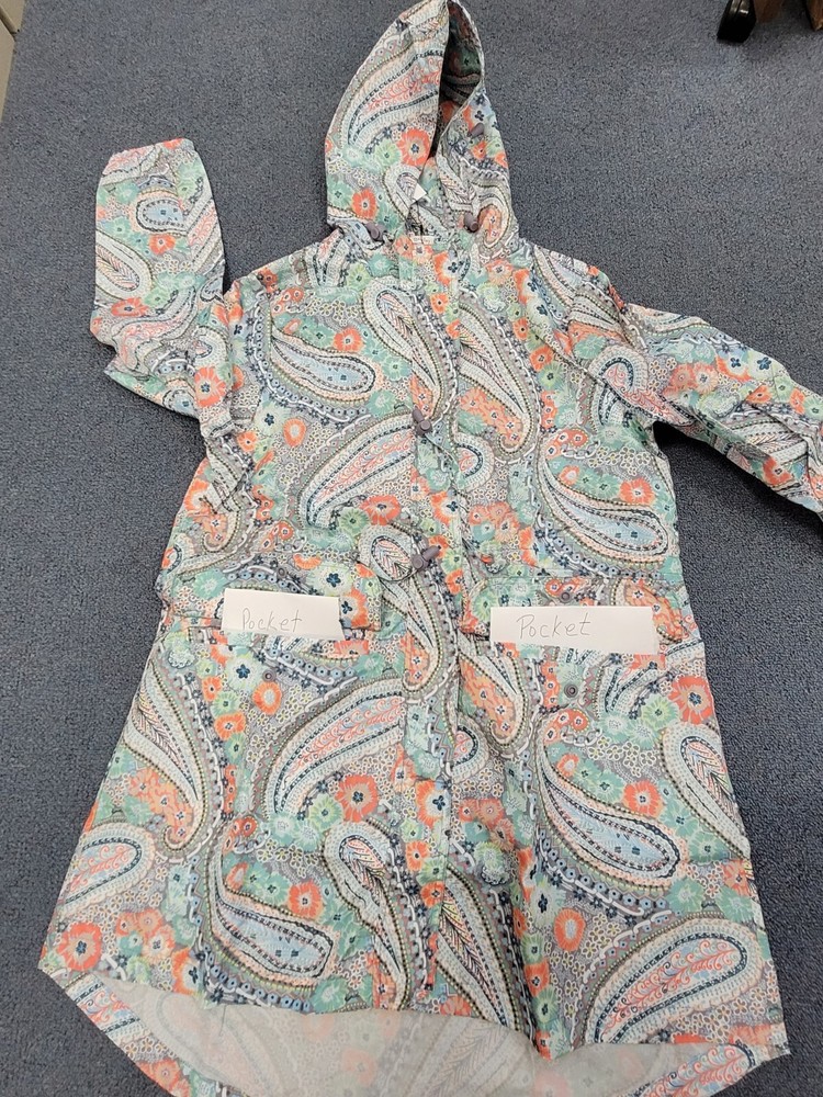 Vera Bradley Packable Raincoat Medium Citrus Paisley