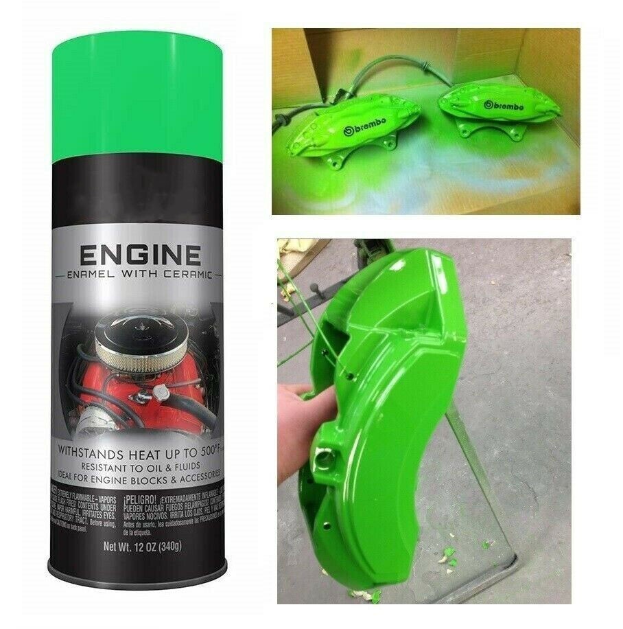 Lime Green Coating Spray Can Brake Caliper Engine Custom Ceramic Paint High Temp
