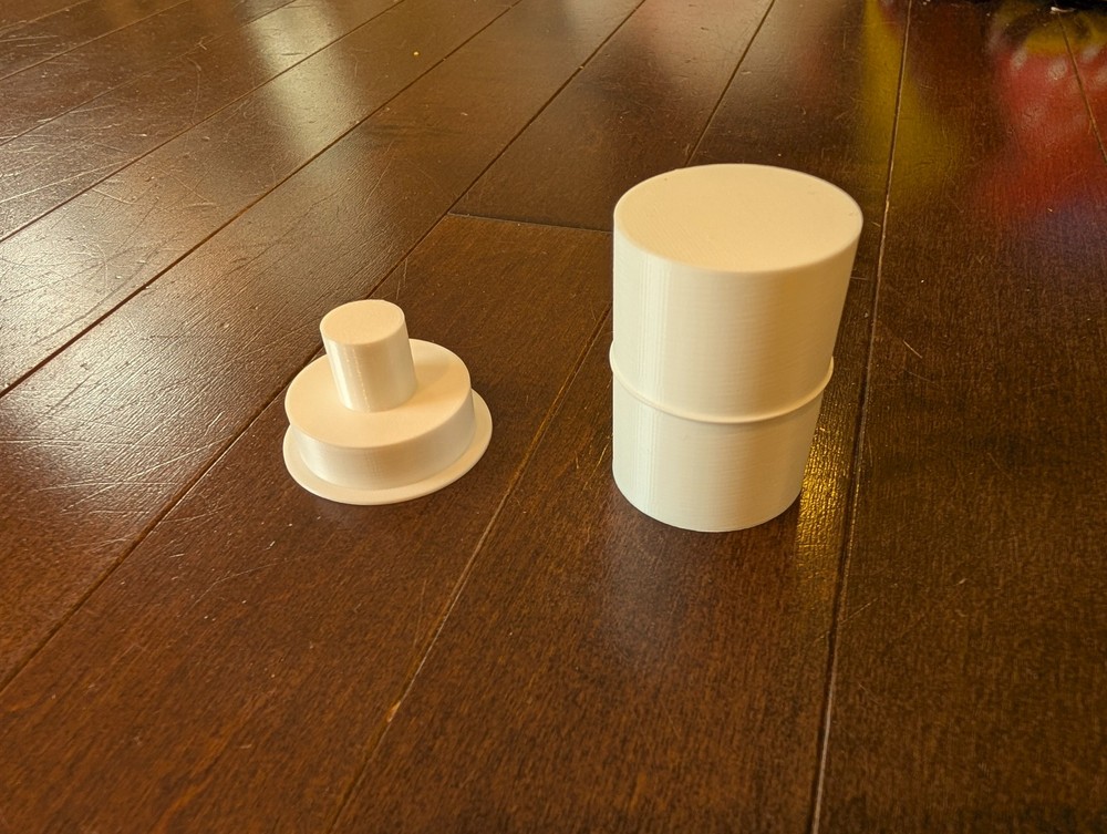 Dual 9" roller cover coupler to use with 18" roller frame (2 pack)