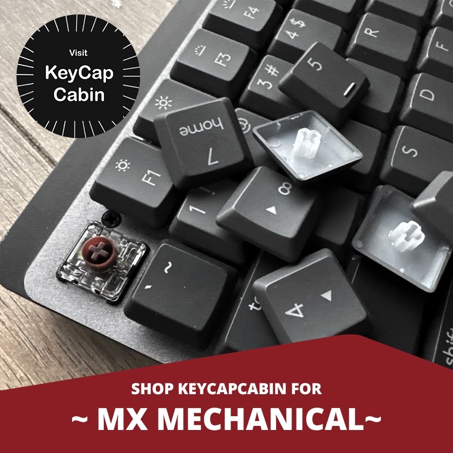 Logitech MX Mechanical Keyboard ~ Replacement Key Keycaps ~ Graphite Gray YR0082
