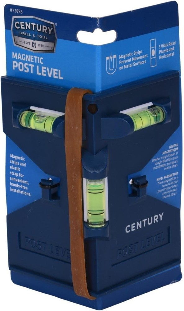 Level Tool Square Magnetic Post Level with Vials Durable Plastic 2 5 Inch