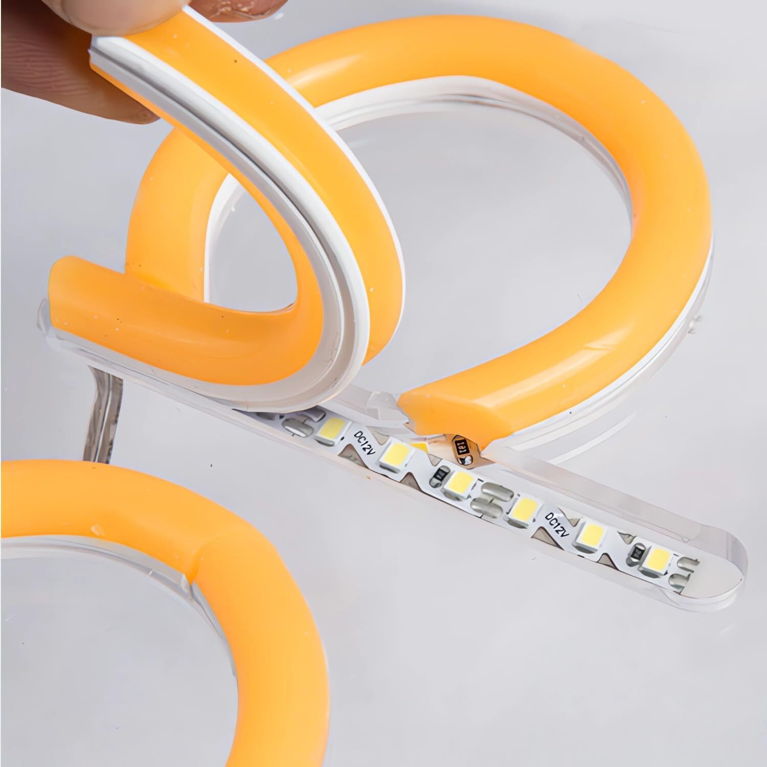 Separated Neon Flexible LED Light Strip Cover 8mm DIY Bendable Silicone Diffuser