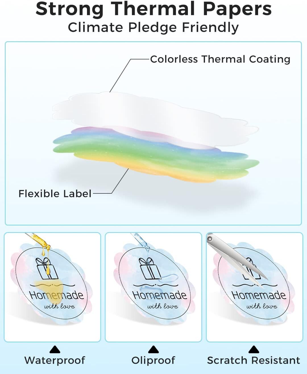 2" Direct Thermal Labels Holographic Self-Adhesive For Logo X-max Card Sticker