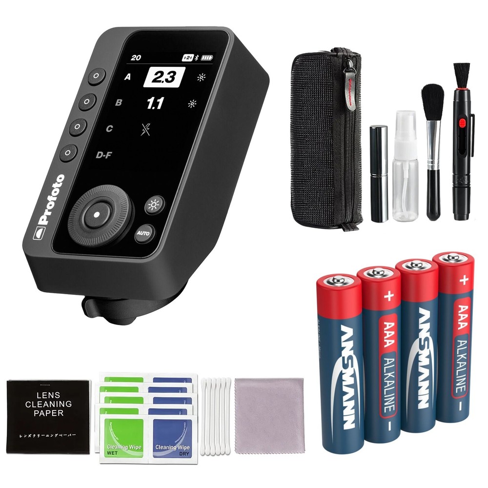 Profoto Connect Pro Remote for Nikon Bundle w/ 4 Pack AAA Battery & Accessories