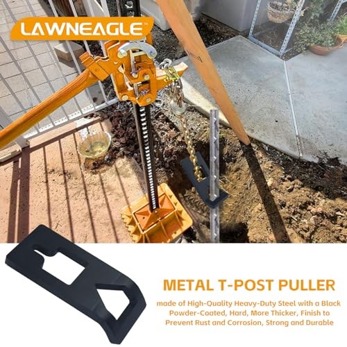 Heavy-Duty Steel T-Post Puller Plate, T Post Puller Fence Post Puller, T Post