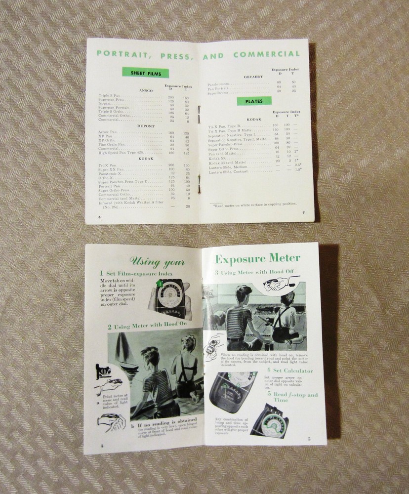Vintage General Electric Exposure/Light Meter DW-68 With Case & Instructions