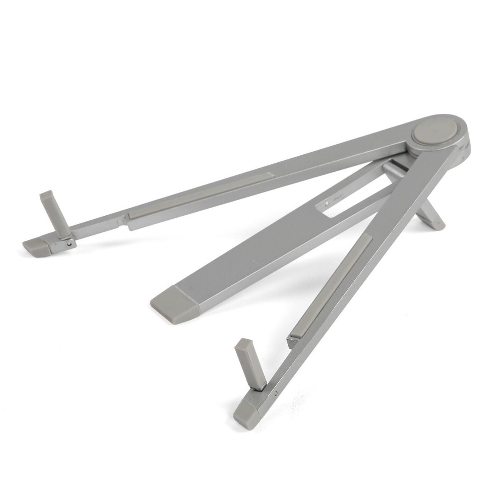 Universal Compact Tabletop Tablet Holder for iPad E-Reader Drawing Pad - Silver