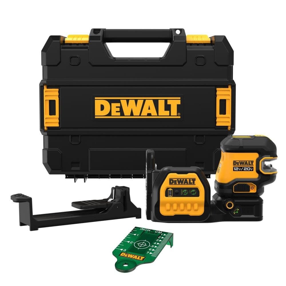 DEWALT DCLE34020GB 20V MAX XR Cordless Cross Line Green Laser Level Bare Tool