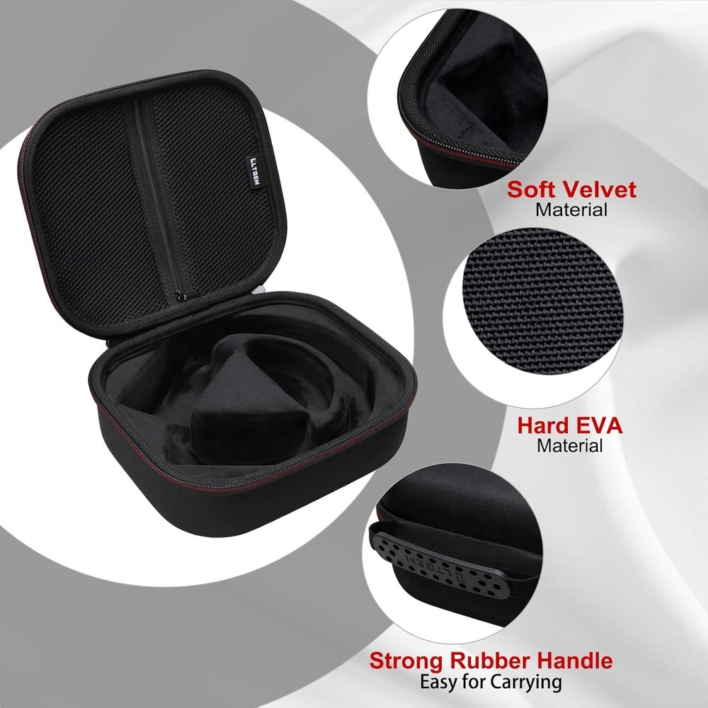 Durable LTGEM Protective Case for Turtle Beach Stealth Wireless Headsets - Black