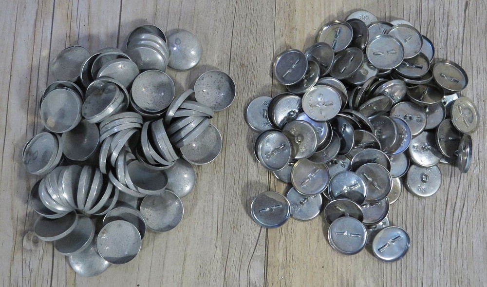 #36 (7/8") Button Shells & Wire Eye Bottoms For Upholstery
