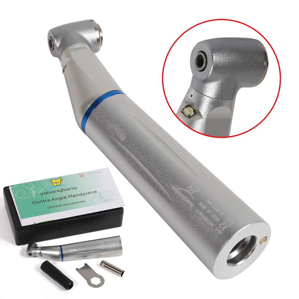 Dental E-generator LED Low Speed Contra Angle Handpiece Inner Push Button Yabang
