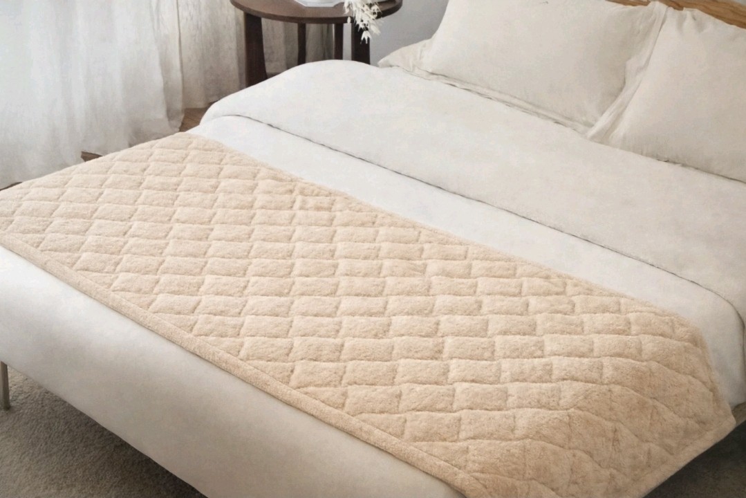 Brentwood Protective Sofa Overlay Tan Faux Fur 28x72” Waterproof Backing- NEW