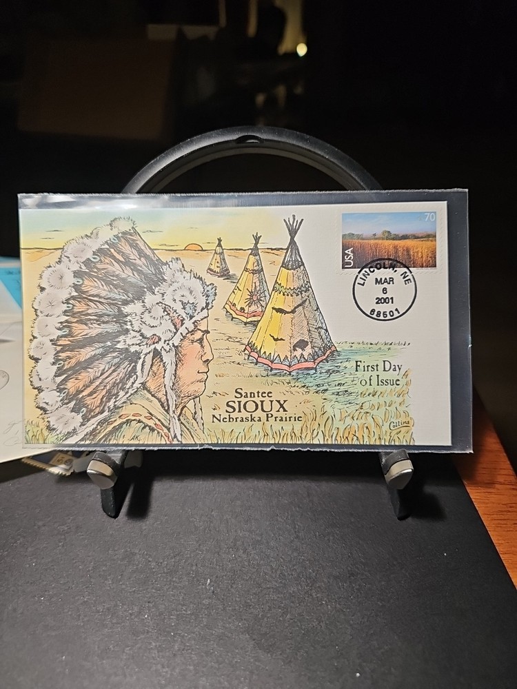 FDC SANTEE SIOUX HAND PAINT 70C 2001