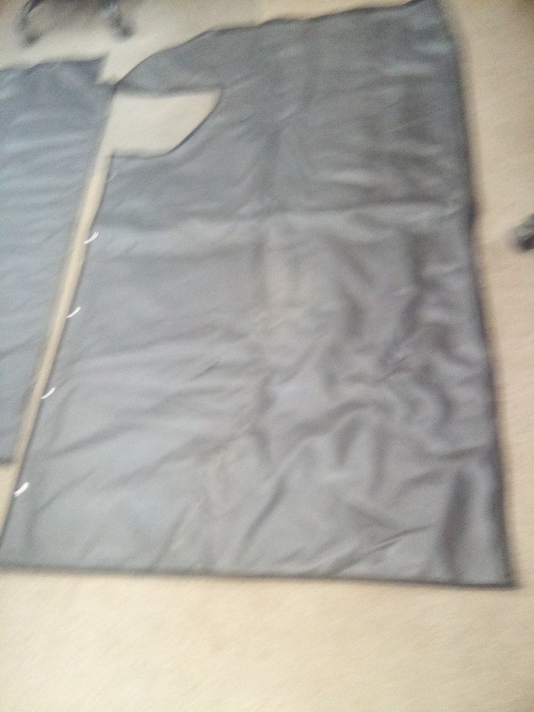 3 Piece International LT Sleeper Curtains,Grey
