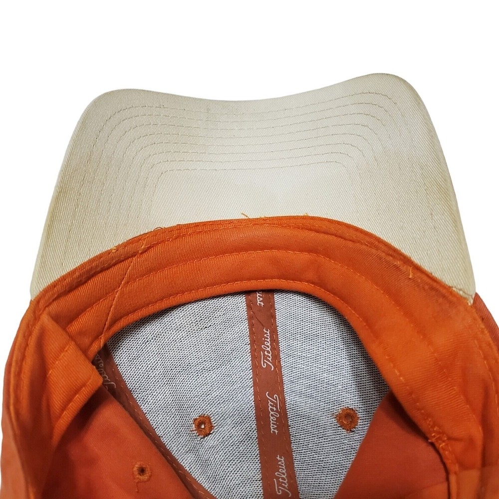Titleist New Era Footjoy Golf Hat Cap Adjustable Orange Script Embroidered