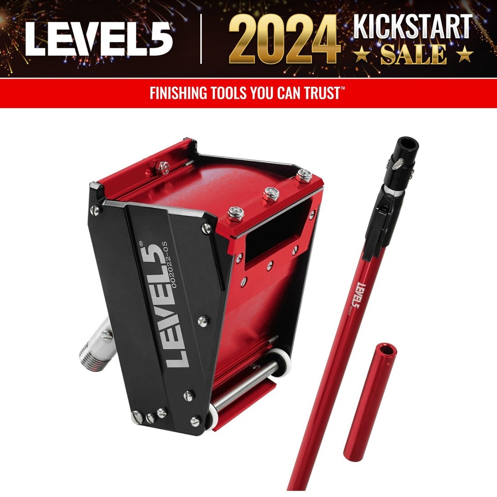 LEVEL5 Drywall Tools - 3" Nail Spotter w/ Extendable 36" - 54" Handle | 4-571