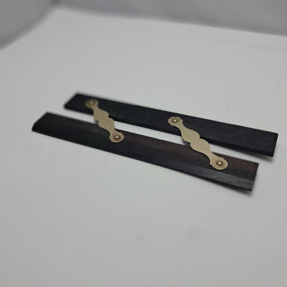 ANTIQUE EBONY AND BRASS 5 1/2" PARALLEL RULER