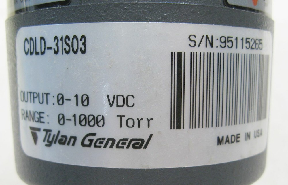 Tylan General Capacitance Pressure Transducer CDLD-31S03 0-1000 TORR