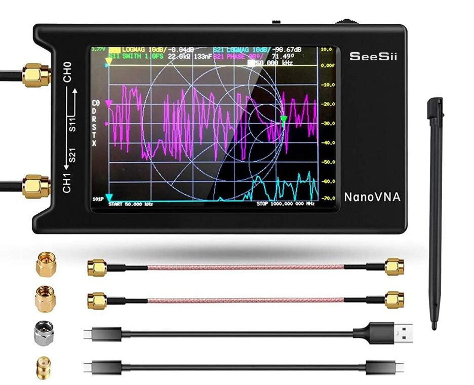 NanoVNA-H4 Vector Network Analyzer 10KHz-1.5GHz HF VHF UHF 4" Antenna Analyzer