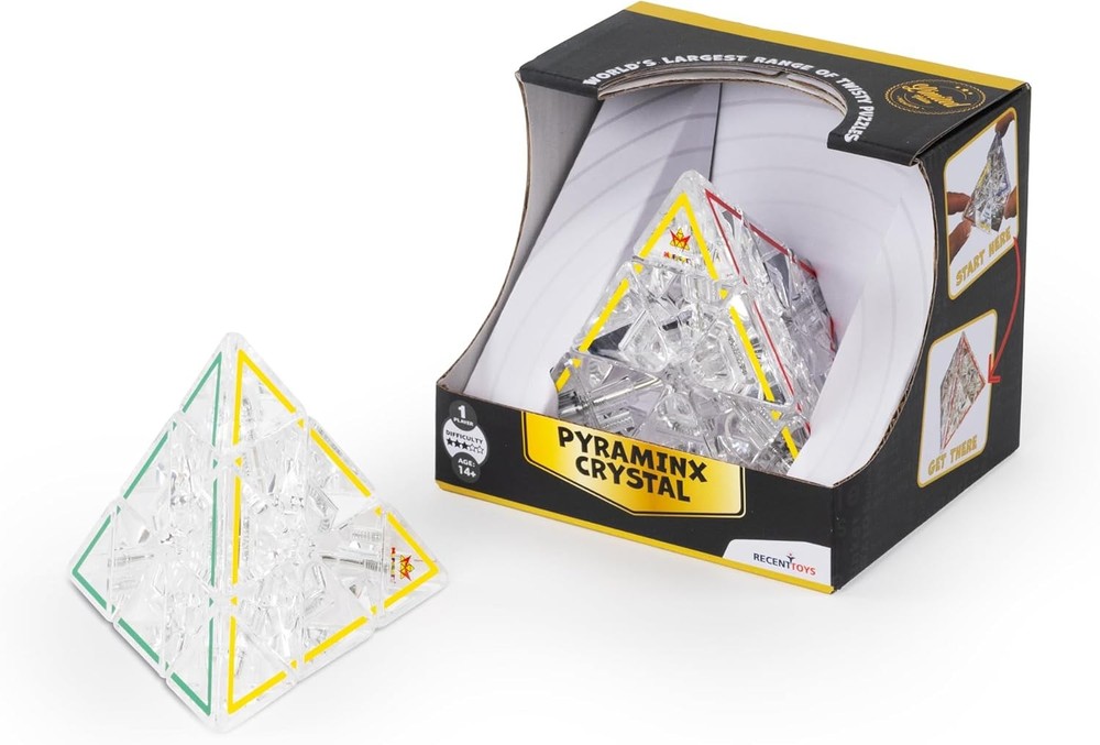 Meffert's M5093 Pyraminx Crystal Puzzle, Multi-Colour