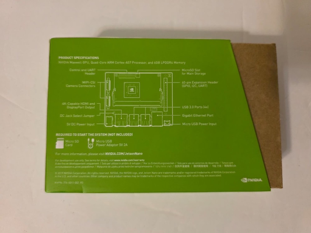 NEW! NVIDIA Jetson Nano Developer Kit 4GB 64-bit LPDDR4 - UNTESTED - READ