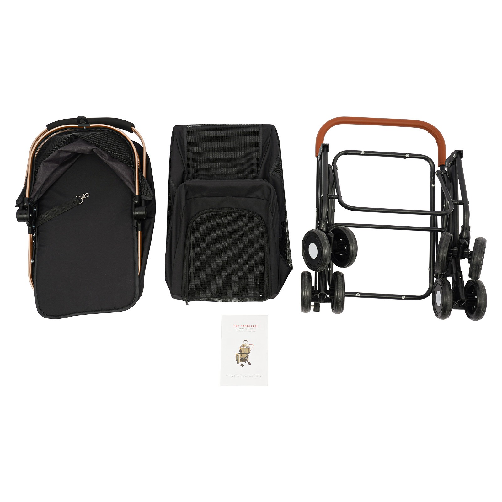 Dog & Cat Stroller, Foldable Pet Stroller, Pet Stroller For Small & Medium Dogs