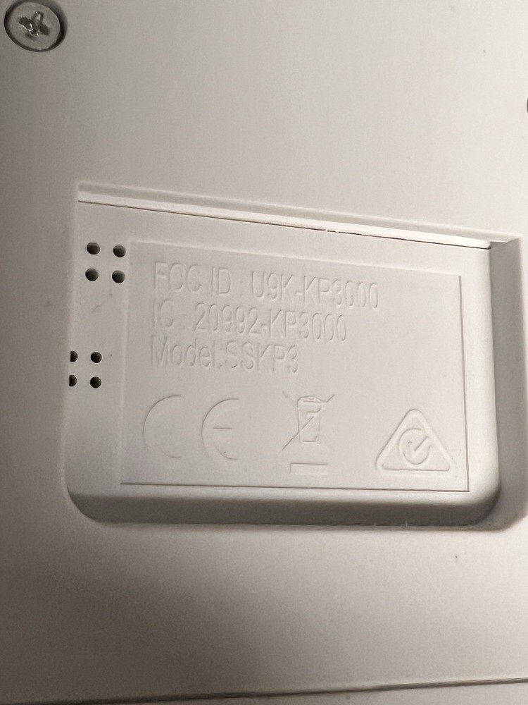 SimpliSafe Alarm Security Wireless Keypad Pinpad SSKP3 White