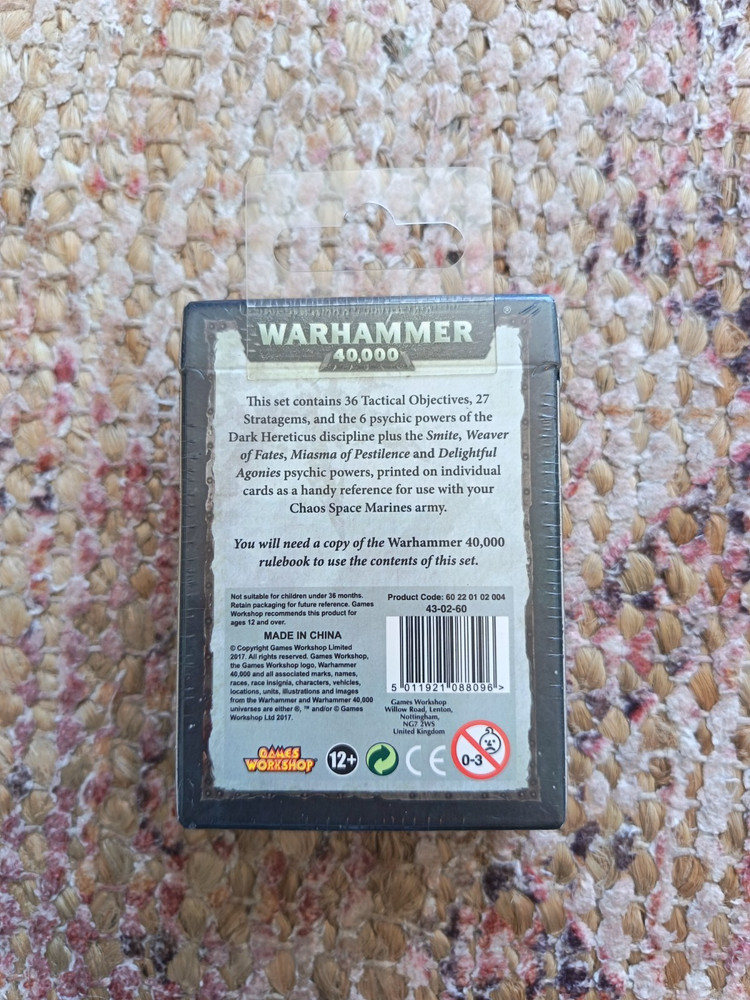Warhammer 40K Chaos Space Marines Datacards Pack Sealed 2017
