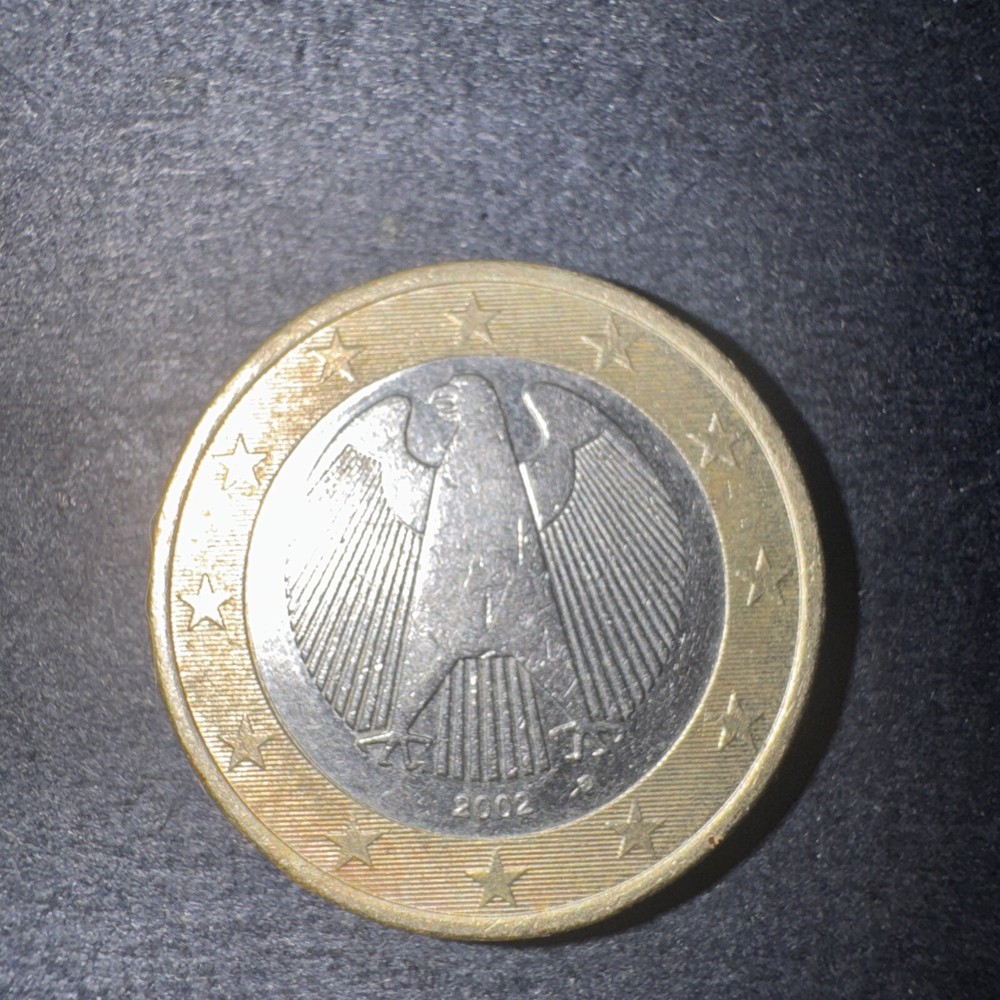 1 Euro Spanien 2002 - vergoldet