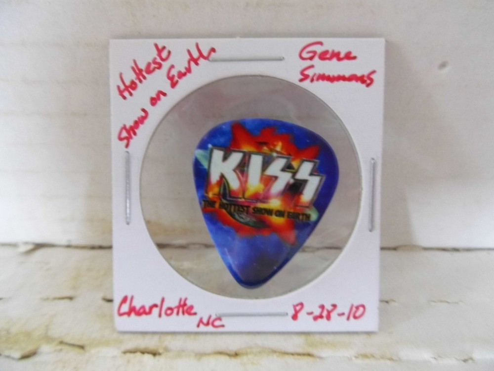 KISS "GENE SIMMONS" 8/28/10 GUITAR PICK~READ DESCRIPTION #12~9