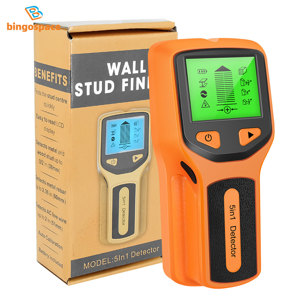 5-in-1 Stud Finder Metal Pipe Sensor Wire Detector Multifunctional Wall Scanner