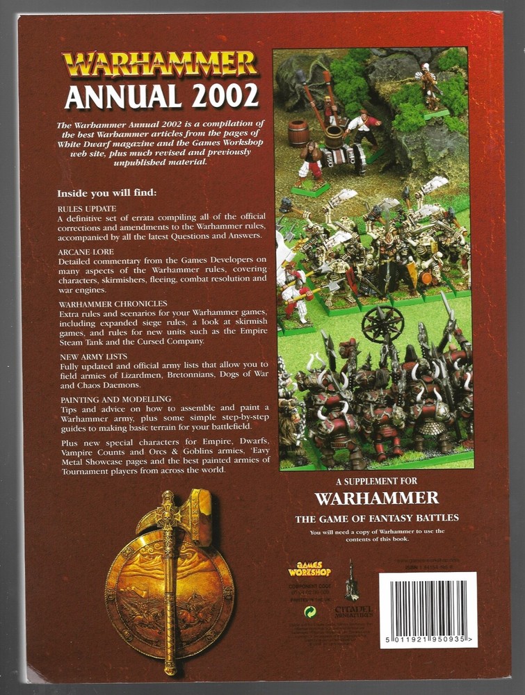 WARHAMMER ANNUAL 2002 GAMES WORKSHOP *UNREAD
