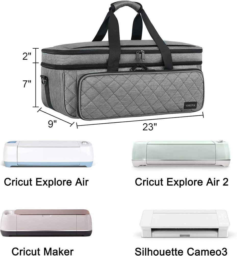 Double-Layer Carrying Case for Cricut Maker 3, Maker, Explore Air 2, Explore 3,