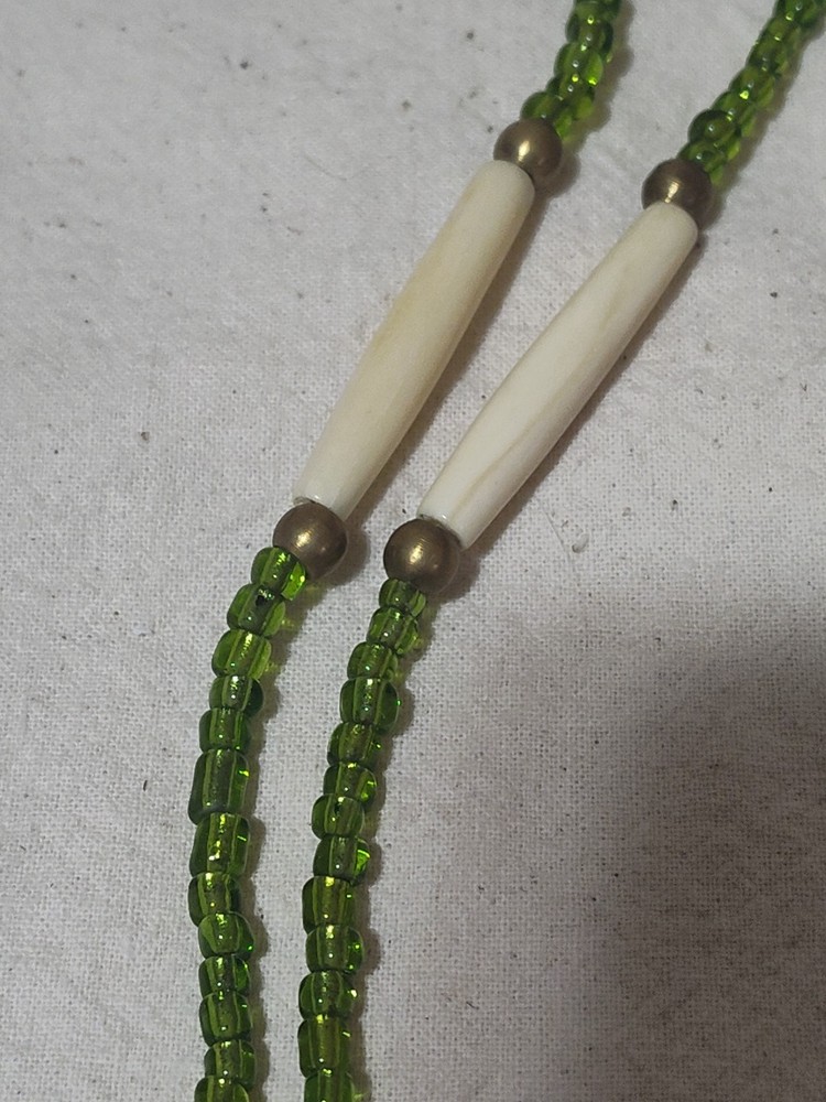 Native American Beaded Turtle Necklace 19" D21